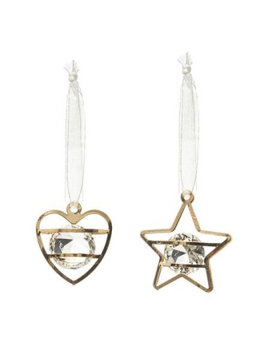 175948 - sdn metal etoile coeur dore x2