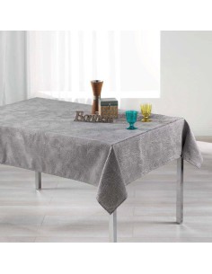 1722185-nappe rectangle 140 x 250 cm jacquard alisson gris