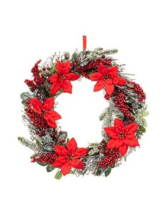 183878 - couronne poinsettia d50cm