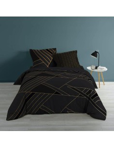 1642984-parure 3 p. 260 x 240 cm imprime 57 fils allover polygone