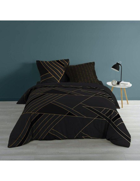 1642984-parure 3 p. 260 x 240 cm imprime 57 fils allover polygone