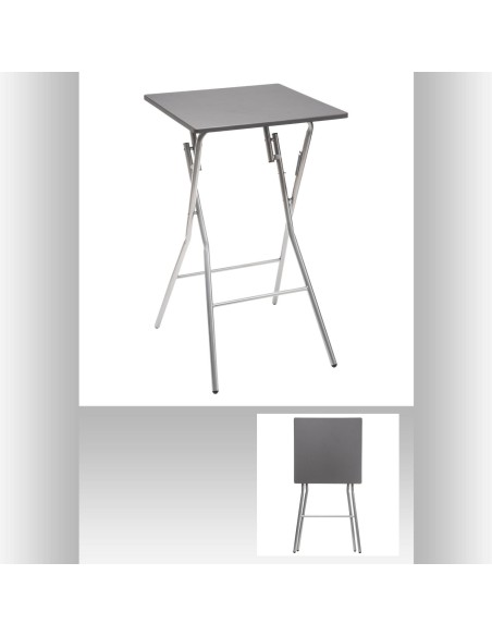 164658b- table bar pli 2p 60x60cm gris