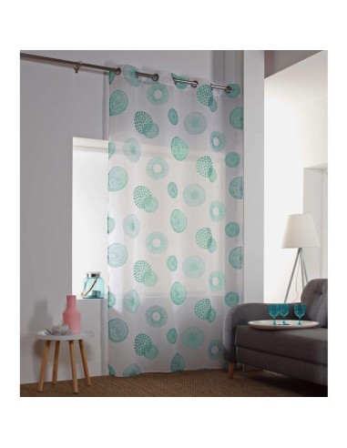 1625599-panneau a oeillets 140 x 240 cm voile sable imprime vega menthe