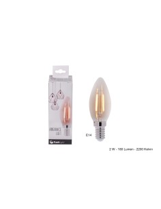 ampoam001 - ampoule led bougie ambree e14 2w
