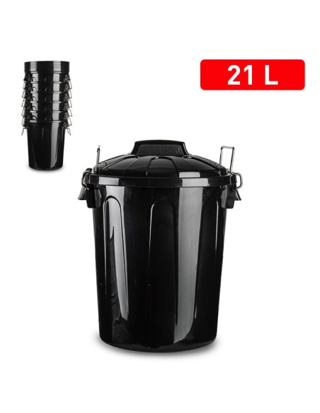 1115402-poubelle 21 l noir