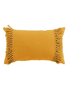 coussin dehous. compr. franges 30 x 50 cm coton salma jaune