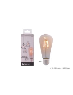 ampoam003 - ampoule led st64 ambree e27