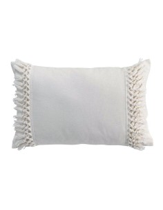1608707-coussin dehous. compr. franges 30 x 50 cm coton salma naturel