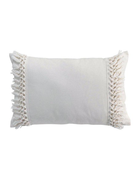1608707-coussin dehous. compr. franges 30 x 50 cm coton salma naturel