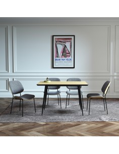 chaise torrada beige / bois clair