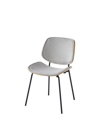 chaise torrada  gris foncé / bois clair