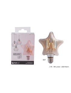 ampoam007 - ampoule led etoile ambree e2