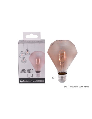 ampoam008 - ampoule led diamant ambree e