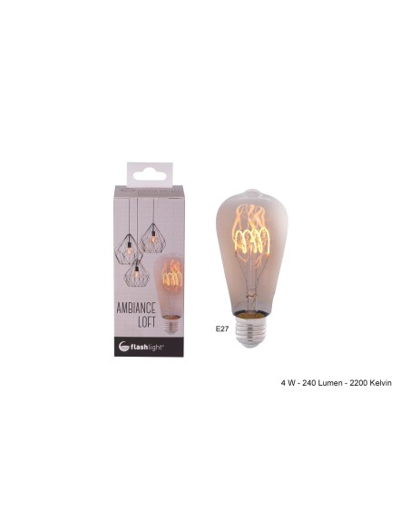 ampoam011 - ampoule led flex st64 ambree