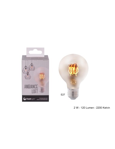 ampoam012 - ampoule led flex g80 ambree e27 4w