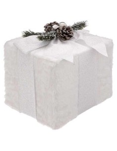 183431 - plf cadeau fourrure blanc 20cm