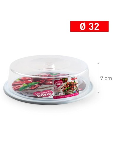 1213501-cloche gateau baker s 32cm blanc