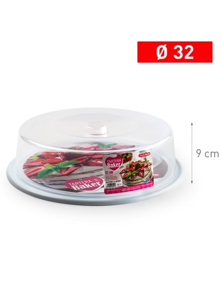 1213501-cloche gateau baker s 32cm blanc