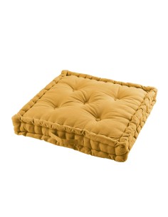 1608742 - coussin de sol 60 x 60 x 10 cm coton uni panama miel