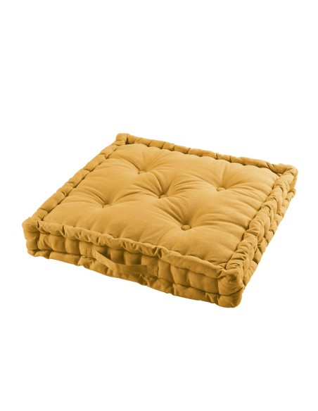 1608742 - coussin de sol 60 x 60 x 10 cm coton uni panama miel