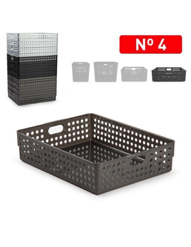 125840d - panier atlas né4 argent-anthracite-noir