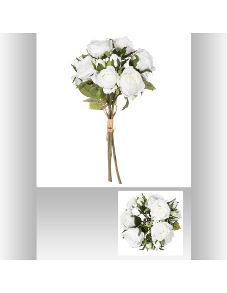 114752 - bouquet 14 rose nadine blc h40