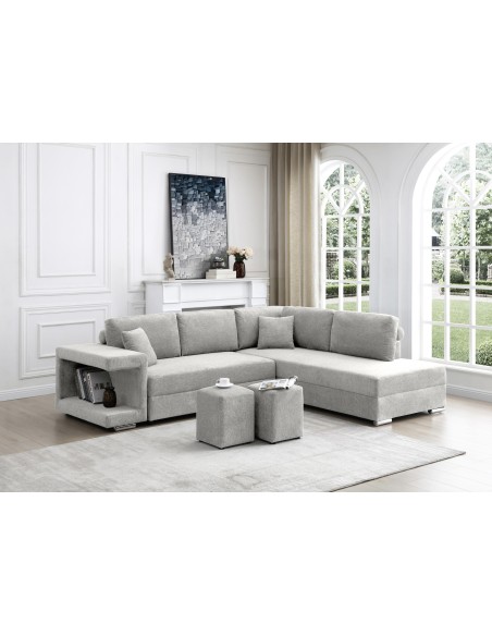 jabber - canapé angle droit jabber dark taupe lord28