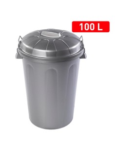 1125212-poubelle 100 l argent