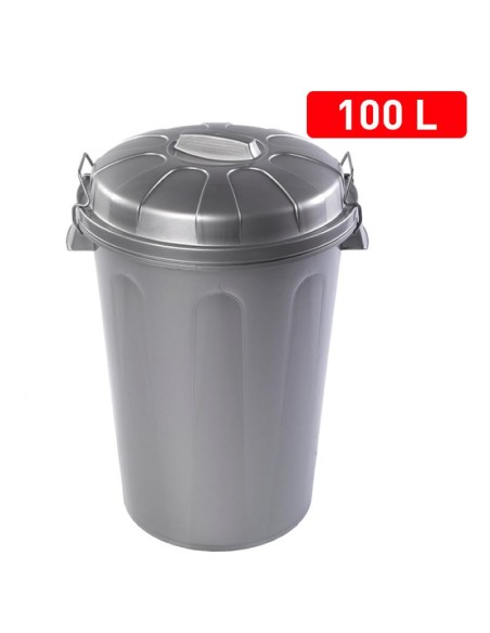 1125212-poubelle 100 l argent