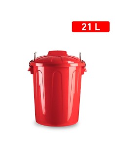 1115407-poubelle 21 l rouge