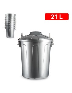 1115412-poubelle 21 l argent