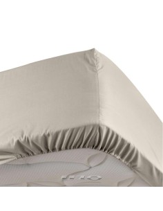 1643207 - drap housse 2 personnes 180 x 200 cm percale uni 78 fils percaline nat