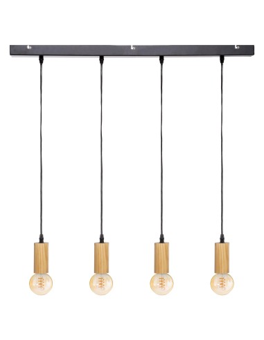 suspension x4 bois "ays" naturel l.80