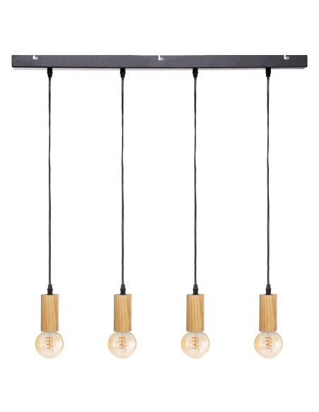 suspension x4 bois "ays" naturel l.80
