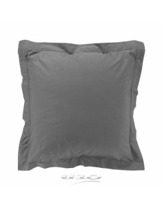 taie d'oreiller vp 63x63 cm percale uni 78 fils percaline anthracite +p. bourdon