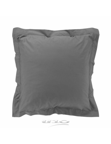 taie d'oreiller vp 63x63 cm percale uni 78 fils percaline anthracite +p. bourdon