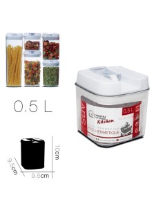 11122 - boite hermetique 9.5 x 9.5 x h 10 cm / 0.5 litros