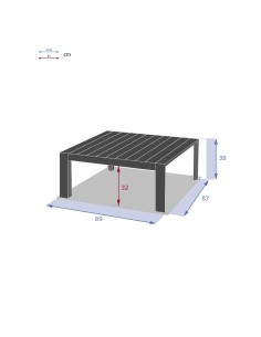 171333b  - table basse evasion tonka