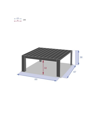 171333b  - table basse evasion tonka