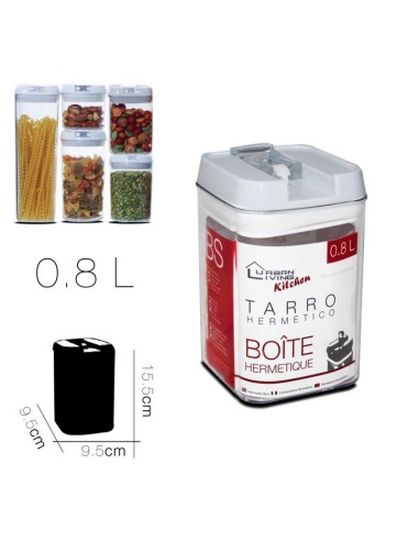 11123 - boite hermetique 9.5 x 9.5 x h 15.5 cm / 0.8 l