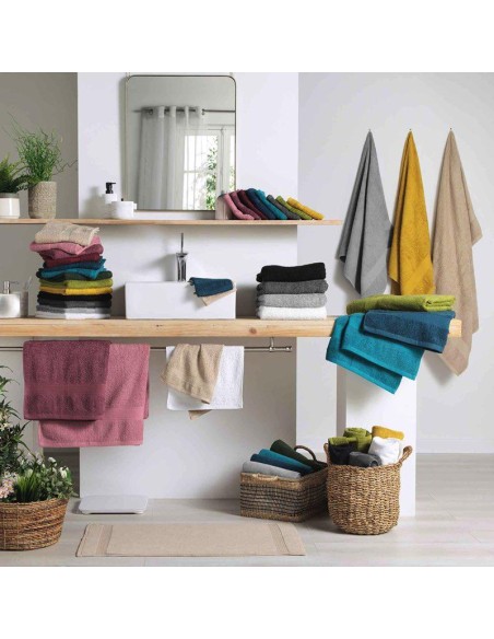 2 gants de toilette 15 x 21 cm eponge unie excellence blanc