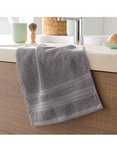 serviette invite 30 x 50 cm eponge unie excellence gris