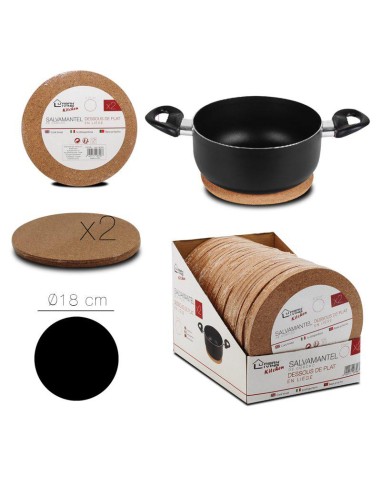 226748 - dessous plat liege rond 18cm x2