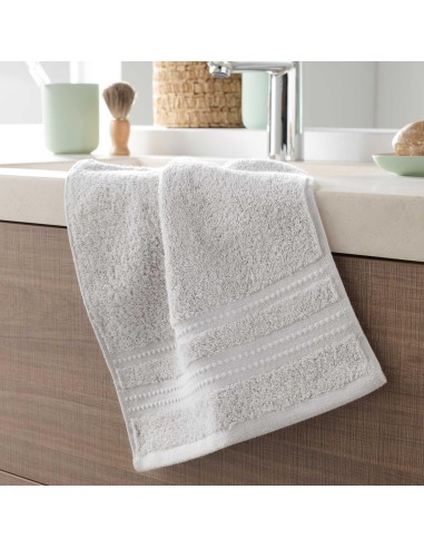 serviette invite 30 x 50 cm eponge unie excellence galet