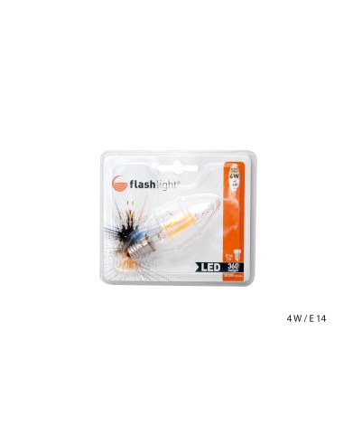 ampoule led 4 filaments flamme e14 4w