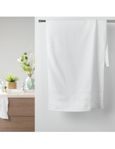 drap de douche 70 x 130 cm eponge unie excellence blanc