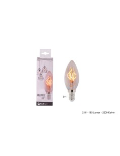 ampoam009 - ampoule led flex bougie ambree e14 2w