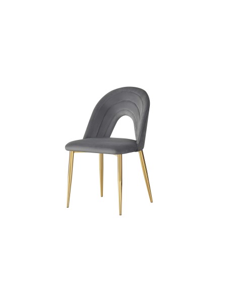 chaise ruth taupe pieds noir