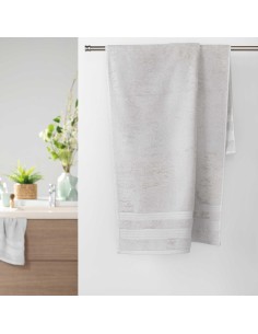 drap de douche 70 x 130 cm eponge unie excellence galet