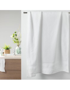 drap de bain 90 x 150 cm eponge unie excellence blanc